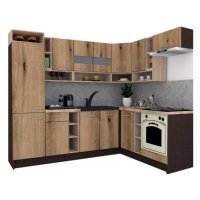 Bucatarie de Colt COSSY NEW 180-250 DR., Wenge / Decor K365